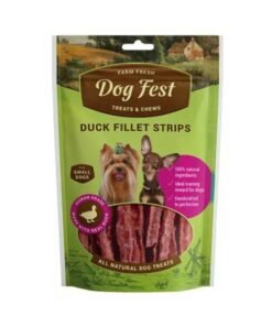 חטיפי רצועות פילה ברווז לכלבים קטנים - דוג פסט